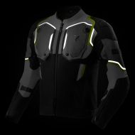 Текстилно мото яке Rebelhorn Borg 2 Black/Grey/Fluo/Yellow