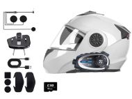 Интерком за мотоциклет Bluetooth Q29 слушалка за каска с конферентен разговор и камера
