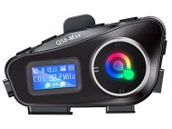 Интерком за мотоциклет Bluetooth Q58max слушалка за каска с конферентен разговор, радио и фенерче