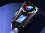 Интерком за мотоциклет Bluetooth Q58max слушалка за каска с конферентен разговор, радио и фенерче
