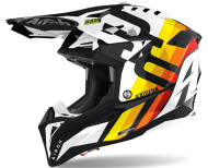 Motocross helmet AIROH AVIATOR 3 RAINBOW/WHITE GLOSS