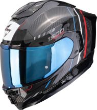 Cască SCORPION EXO-1500 CARBON AIR ZITY Negru-Roșu-Albastru