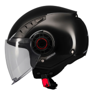 METRO S SOLID V2 A1 BLACK GLOSS SCOOTER HELMET
