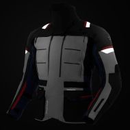 Текстилно яке REBELHORN CUBBY-V-BLUE/GREY/RED