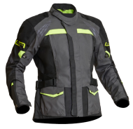 Geacă de motocicletă Lindstrands Transtrands gri/galben din material textil