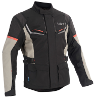 Jachetă moto textilă Lindstrands Sylarna Negru/Gri deschis