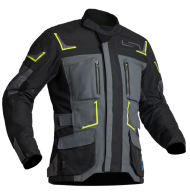 Geacă de motocicletă textilă Lindstrands Myrvik gri/negru/galben