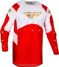 Tricou motocross FLY RACING Evolution DST Podium- Roșu/Alb/Roșu iridiu