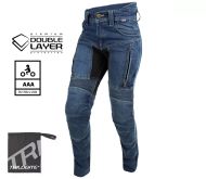 Women's motorcycle jeans TRILOBITE PARADO DOUBLELAYER SLIM FIT BLUE LEVEL 2