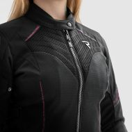 Γυναικείο μπουφάν μοτοσικλέτας REBELHORN JAX LADY ΜΑΥΡΟ/ΓΚΡΙ/ΡΟΖ