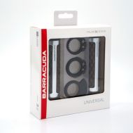 Manere de motocicleta BARRACUDA CLASSIC BLACK SILVER GRIPS