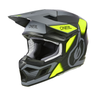 Мотокрос каска O'NEAL 3SERIES VISION BLACK/NEON YELLOW/GRAY V.24
