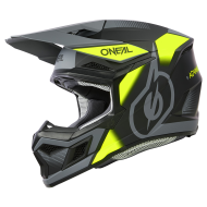 Мотокрос каска O'NEAL 3SERIES VISION BLACK/NEON YELLOW/GRAY V.24