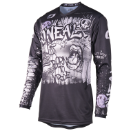 Kids motocross shirt O'NEAL ELEMENT RANCID BLACK/GRAY V.27