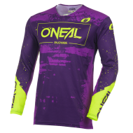 Motocross shirt O'NEAL MAYHEM PAINT PURPLE/NEON YELLOW V.27