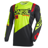 Motocross blouse O`NEAL ELEMENT FACTOR BLACK/NEON YELLOW V.27