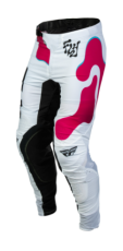 Motocross breech FLY RACING Lite Vibe Pants - White/Pink/Blue