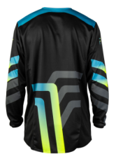 Motocross shirt FLY RACING Kinetic Volt Jersey - Black/Grey/Teal/Yellow