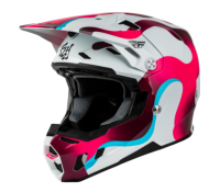 Мотокрос каска FLY RACING Formula CC Vibe - White/Pink/Blue