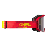 Ochelari motocross O'NEAL B-22 PAINT ROȘU/GALBEN NEON - GRI