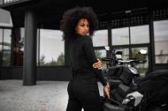 Blugi motociclisți pentru femei SECA ANGEL BLACK
