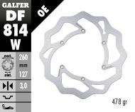 Μπροστινό δίσκο φρένων Galfer WAVE FIXED 260x3mm DF814W