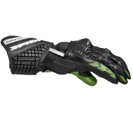 Moto gloves SPIDI CARBO 5 BLACK/KAWA GREEN