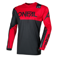 Tricou motocross O`NEAL ELEMENT RACEWEAR NEGRU/ROȘU V.26