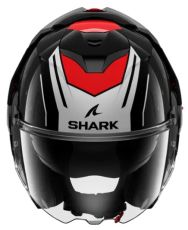 Casca modulara SHARK OXO RYDGER Negru/Silver/Rosu