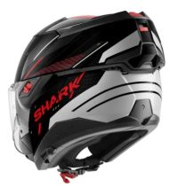 Casca modulara SHARK OXO RYDGER Negru/Silver/Rosu