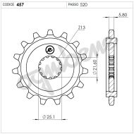 Μπροστινό γρανάζι (pinion) TROFEO 360457R15