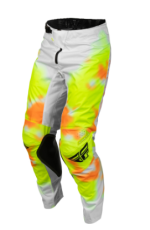 Motocross Breeches FLY RACING Kinetic White/Hi-Vis/Orange
