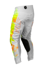 Motocross Breeches FLY RACING Kinetic White/Hi-Vis/Orange