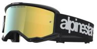 Motocross goggles ALPINESTARS VISION 5 HONE BLK WHITE MIR MIRROR-GOLD
