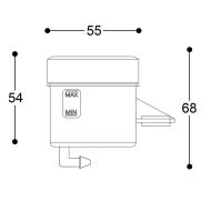 Brake fluid reservoir BARRACUDA PRO-TECT VR|46 diameter 50
