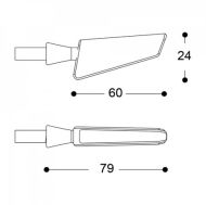 Indicatoare LED pentru motociclete BARRACUDA SQ-LED B-LUX SILVER