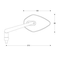 Oglinzi moto BARRACUDA SKIN-X BAR B-LUX BLACK