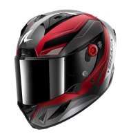 Каска SHARK AERON MEKARIUM BLACK/RED//WHITE