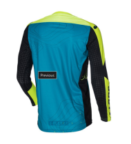 Motocross Jersey Just1 J-Flex 2.0 Frontier Teal Black/Yellow Fluo