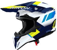 Cască motocross AIROH WRAAAP VISION Galben/Albastru Lucios