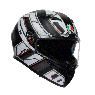 CASCĂ AGV K3 - RIVIA NEGRU MAT/ALB