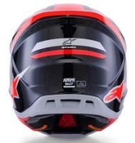 ALPINESTARS SM7 RISE Motocross Helmet BLK/RD/SILV