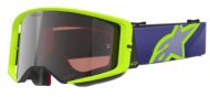 Motocross goggles ALPINESTARS SUPERTECH CORP PURPLE/YL MIRROR-SIL