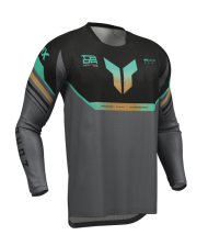 Motocross jersey THOR LAUNCHMODE VENTED RAPTOR BLACK/CHAR