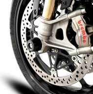 Προστατευτικά τάπες άξονα R&G RACING για πιρούνι μαύρο Aprilia Tuono 1100 V4 Factory 25-26