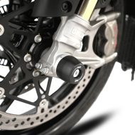 Προστατευτικά τάπες άξονα R&G RACING για πιρούνι μαύρο Aprilia Tuono 1100 V4 Factory 25-26