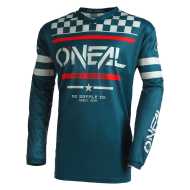 Tricou Motocross O'NEAL SQUADRON V.22 TEAL/GREY