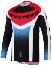 Motocross jersey Alpinestars TECHSTAR KNIF BLACK WHITE RED
