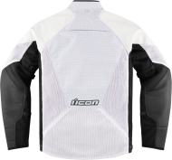 Υφασμάτινο μπουφάν μοτοσικλέτας ICON HOOLIGAN CE WHITE