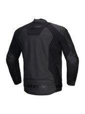Geacă de motocicletă din piele Alpinestars Faster v3 Airflow Negru/Negru